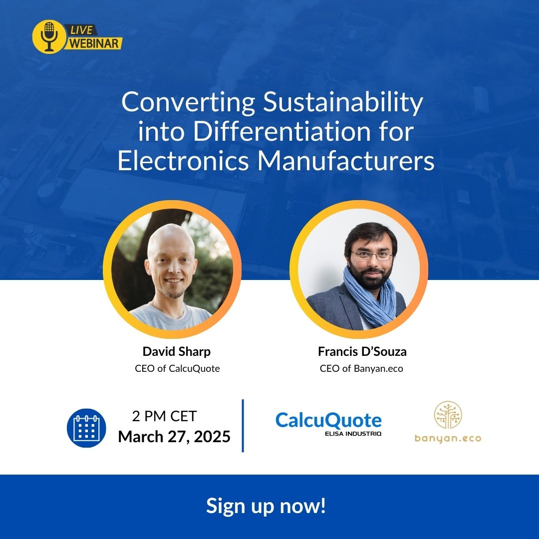 Webinar Converting Sustainability into Differentiation for Electronics Manufacturers Final