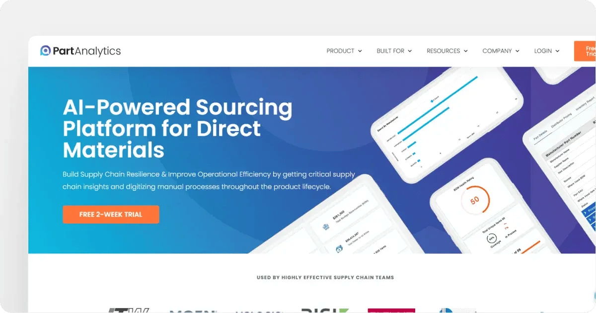 part-analytics-homepage